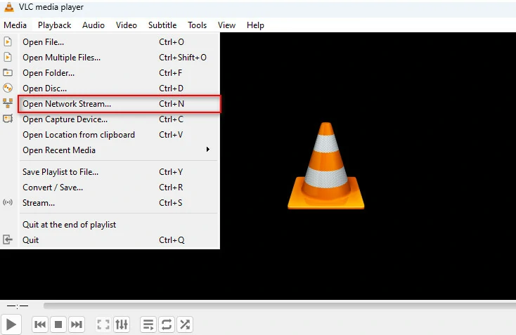 VLC Network Stream選項