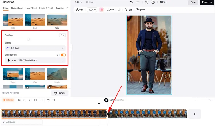 Edit the Clips Together into a Dress Change Video - Enhance