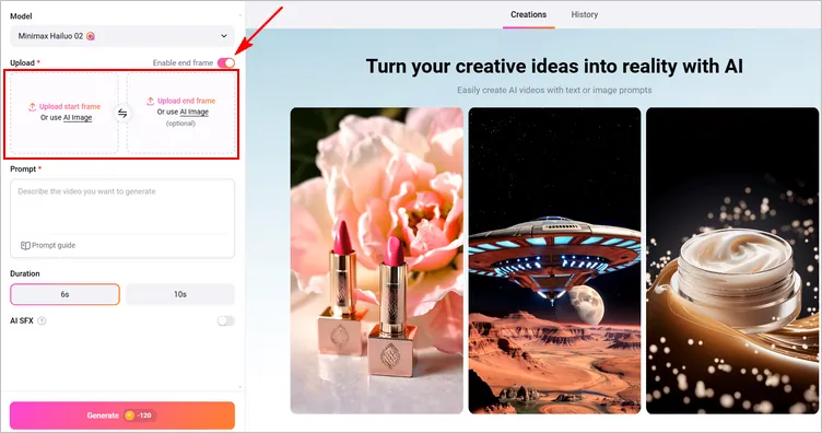 Create Outfit Transitions Between Two Photos - Upload