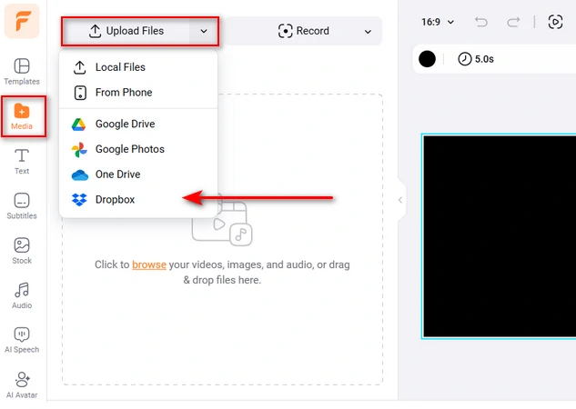 Upload Resources from Dropbox