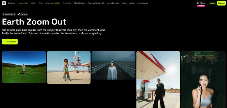 Create Earth Zoom Out Effect Using Higgsfield