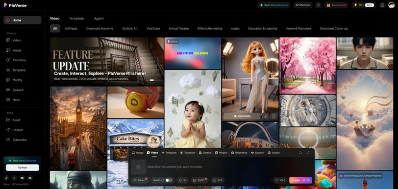Create Earth Zoom Out Effect Using PixVerse