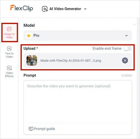Upload Your Photo to FlexClip