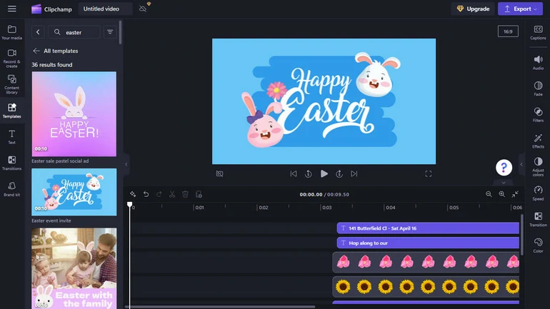 Easter Video Maker - ClipChamp