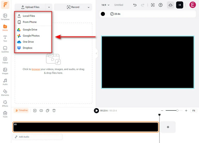 Upload Resources to FlexClip