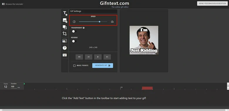 Change Your GIF Speed and Export