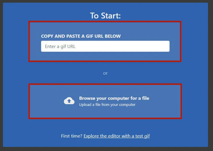 Upload Your GIF from Computer or Online