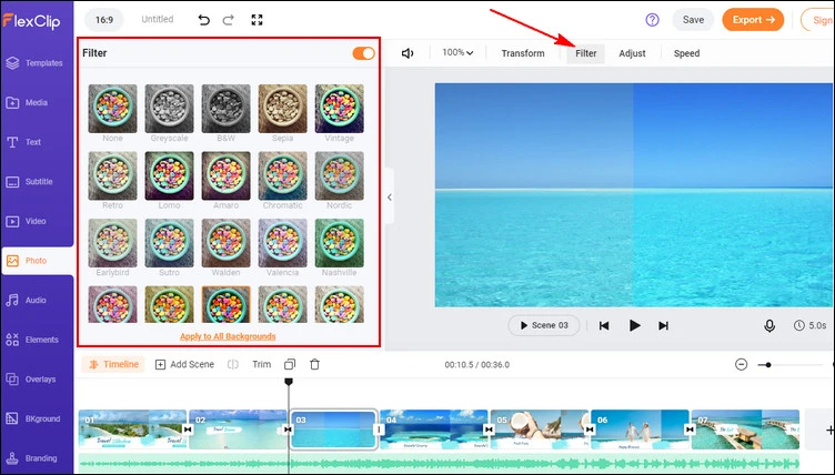 Add Filter to Change Video Color - Add Filter