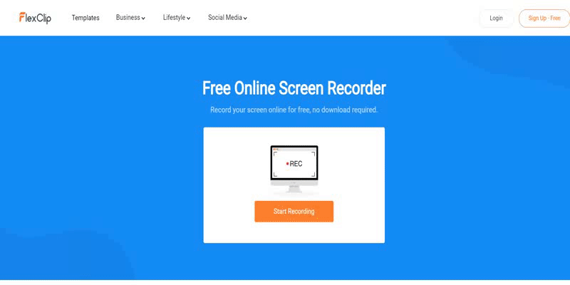 FlexClip - Start recording the screen
