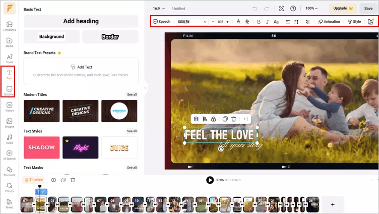 How to Edit Videos on Your Mac with FlexClip - Text