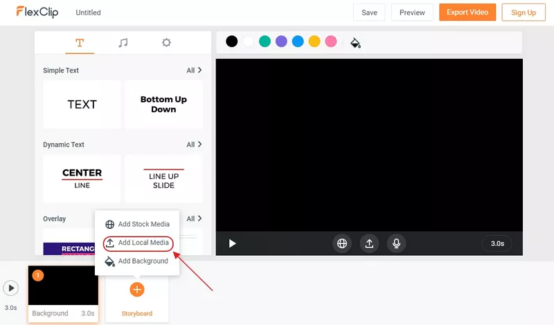 How to Edit YouTube Videos Using FlexClip - Step 1