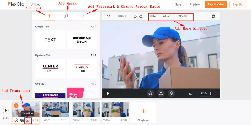 How to Edit YouTube Videos Using FlexClip - Step 3