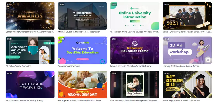 Select a free eLearning video template that fits your theme