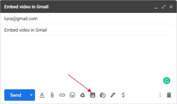 How to Embed Video in Gmail - Step 3 