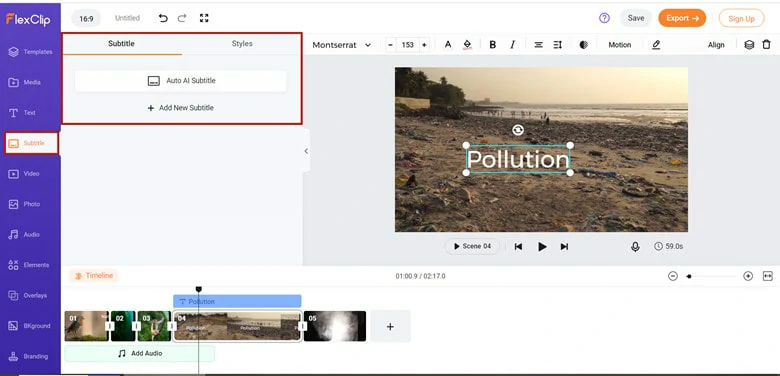 Use Auto-subtitle Feature to Add Text