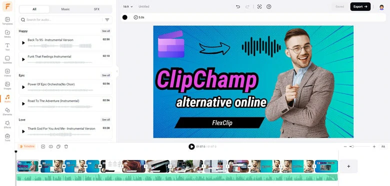 Clipchamp Alternative Online to Export Audio Only for Free