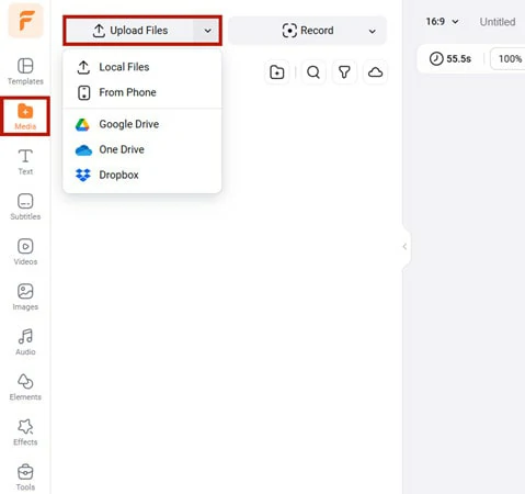 Import the Video You Want to Extract Audio from