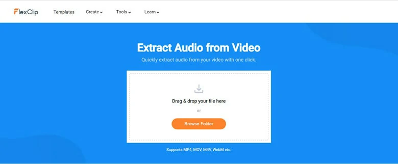 Upload the Video You Want to Extract Audio to FlexClip