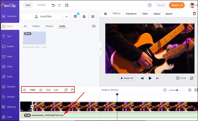 Extract Audio From YouTube Video with FlexClip - Save or Edit Audio