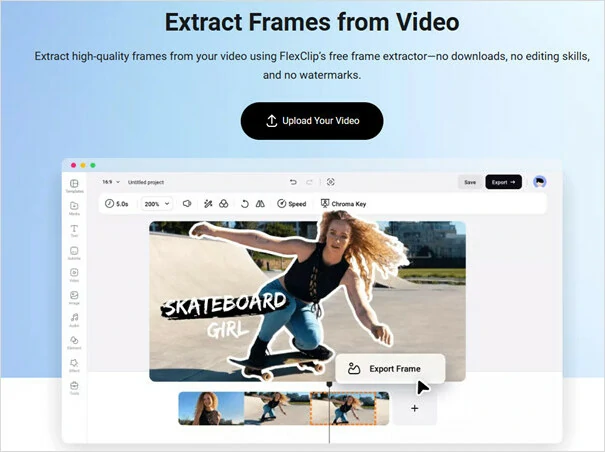 FlexClip - Free Video Frame Extractor Online