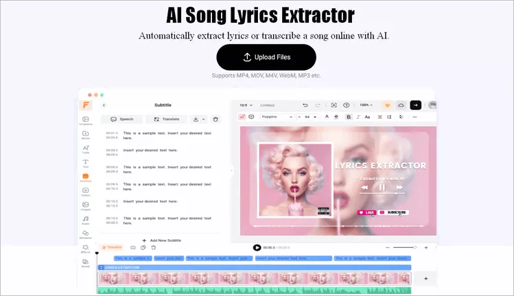 Online Lyrics Extractor - FlexClip