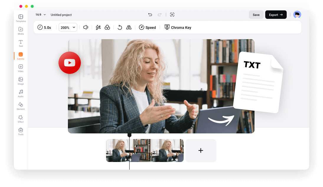 Transcribir videos de YouTube - FlexClip