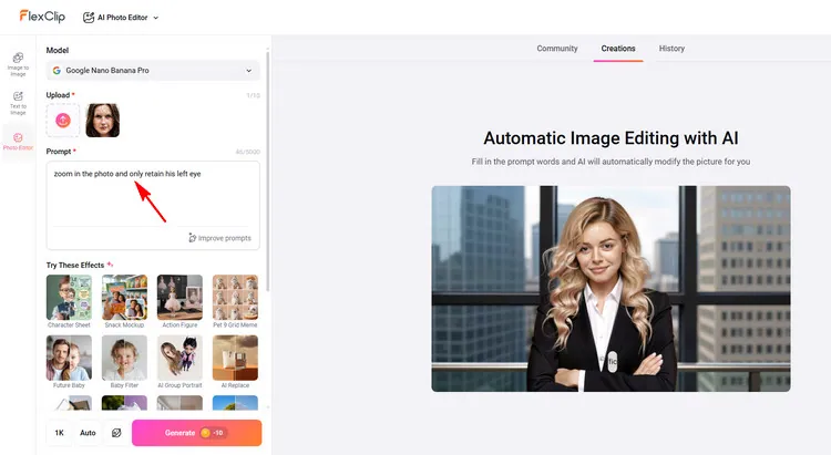 Type Your Prompts - FlexClip
