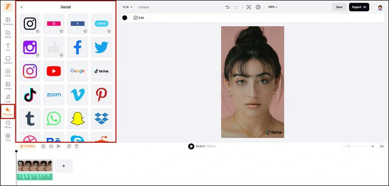 Customize Your Face Morphing Video with Social Media Icons