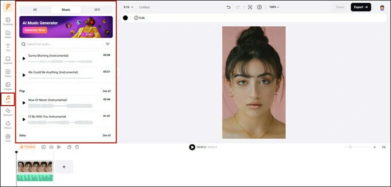 Spice Up Your Face Morphing Video with Music