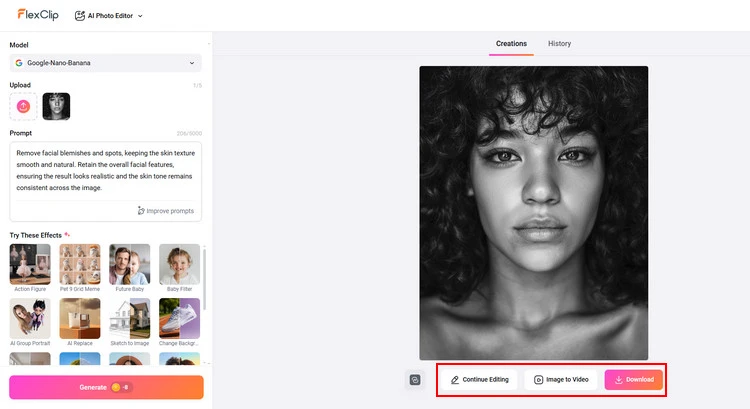 Download New Photo - FlexClip