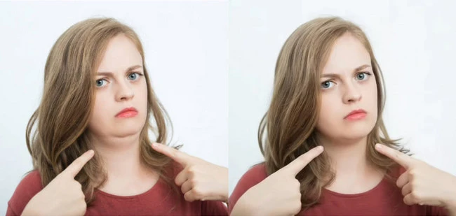 Remove Double Chin Example - FlexClip