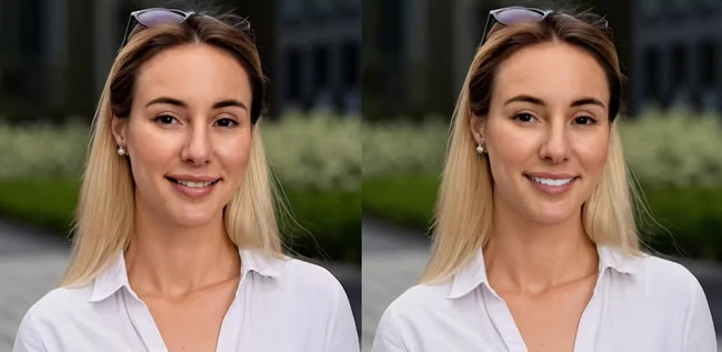 Whiten Teeth Example - FlexClip