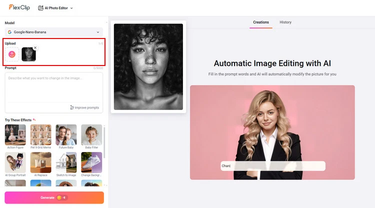 Upload Single Photo - FlexClip