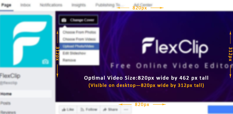 Optimal and actual Facebook Cover Video Size on desktop