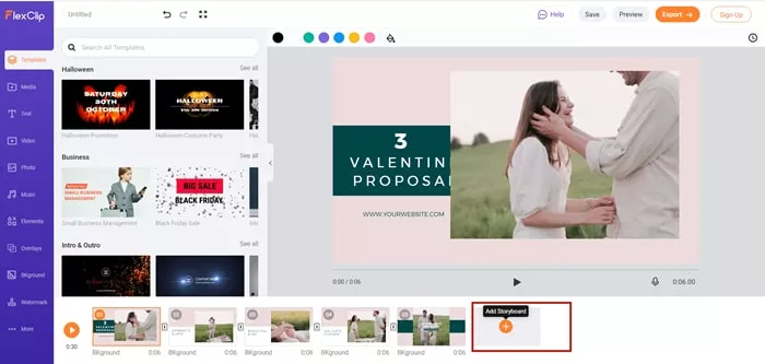 Add a New Storyboard to Your Video