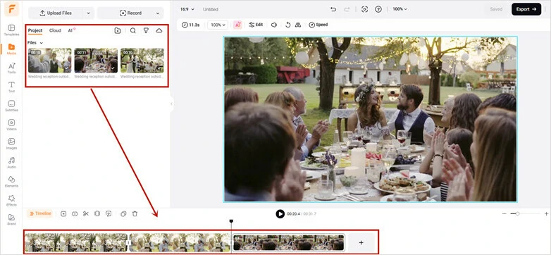 Drag Footage to Timeline and Arrange the Sequence