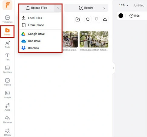 Add Your Media Resources to FlexClip