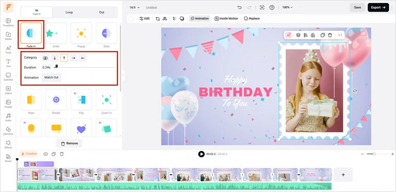 Select One Fade Effect