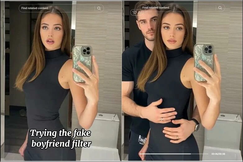 Fake Boyfriend Filter Trend on TikTok
