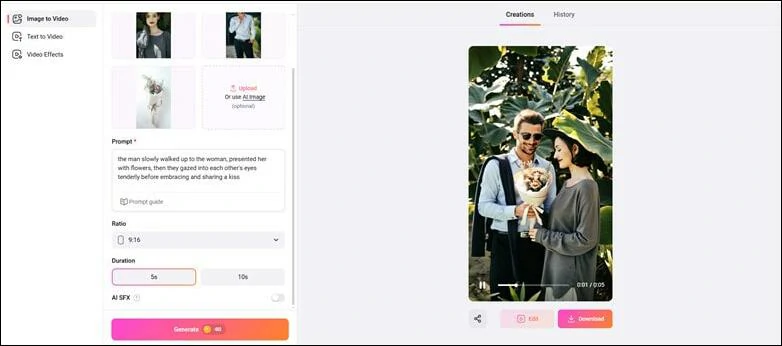 Perfect Your AI-generated Fake Boyfriend Video with Background Music