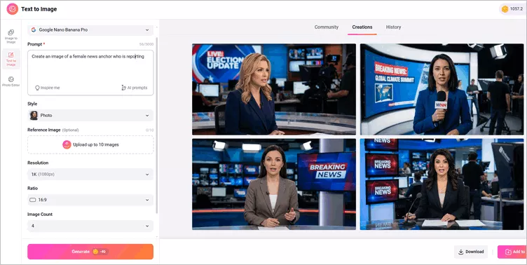 Create an AI News Anchor from Text Prompt