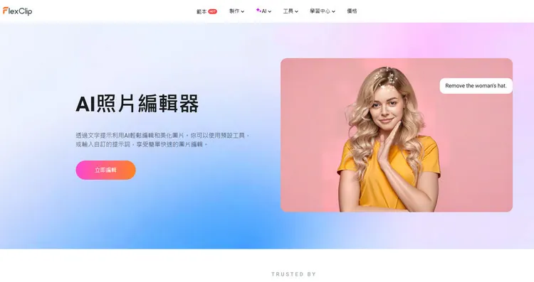 AI 圖片編輯器 - FlexClip