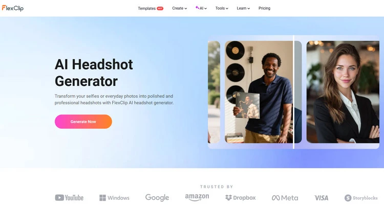 AI Headshot Generator - FlexClip