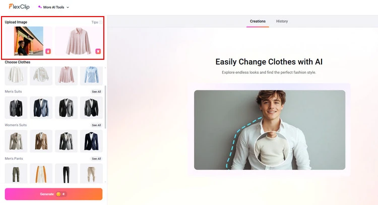 Change Outfit for Your Fake Travel Photo - FlexClip