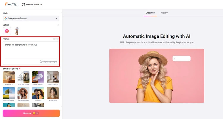 Generate Fake Travel Photo