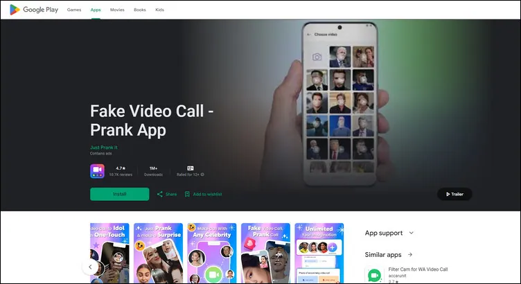 Fake Video Call - Prank