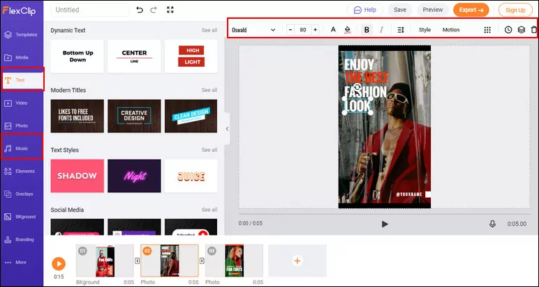 Make Fan Edit Videos Online with FlexClip - Text & Music