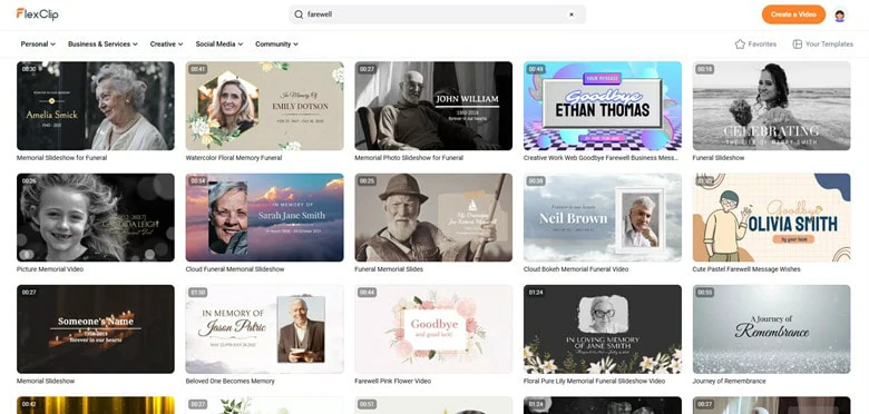 Abundant Farewell Video Templates in FlexClip to Refer