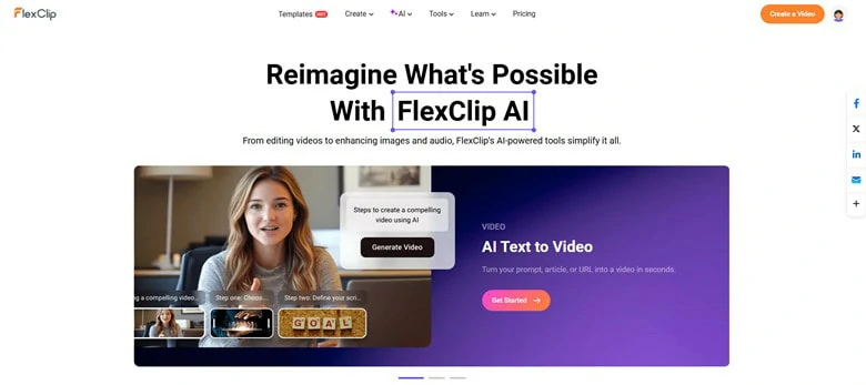 Create Farewell Video with AI in FlexClip