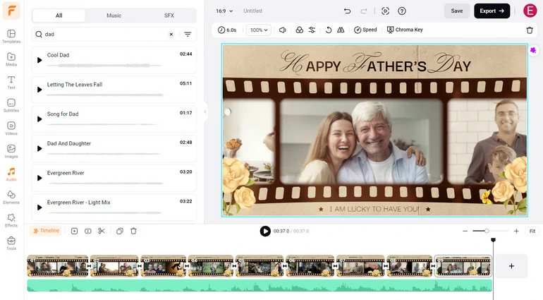 Add Music to Father's Day Video